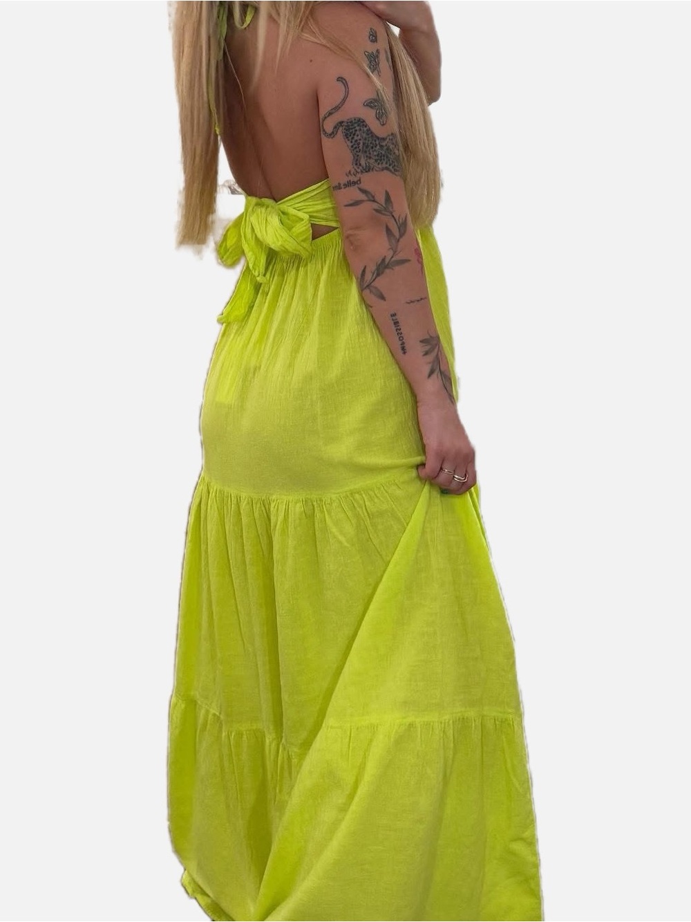 Blanco by Nature Citrus Maxi Dress with Back Tie - Women